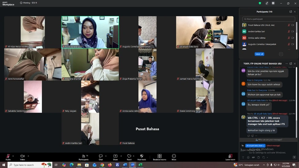 PELAKSANAAN TOEFL ITP ONLINE DAN ONSITE - 25 MEI 2026